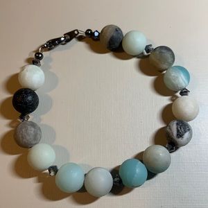 Amazonite and Swarovski Bracelet